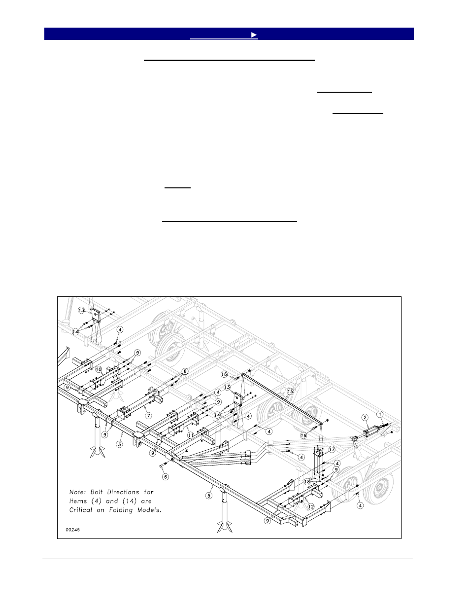 Brace bar and wing brace assembly, Wing fold bracket assembly | Great Plains 7344 Series VII Field Cultivator-Floating Hitch Operator Manual User Manual | Page 18 / 57