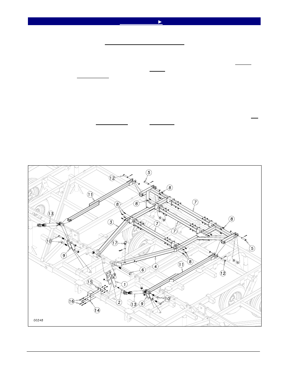 Center level bar assembly | Great Plains 7344 Series VII Field Cultivator-Floating Hitch Operator Manual User Manual | Page 20 / 57