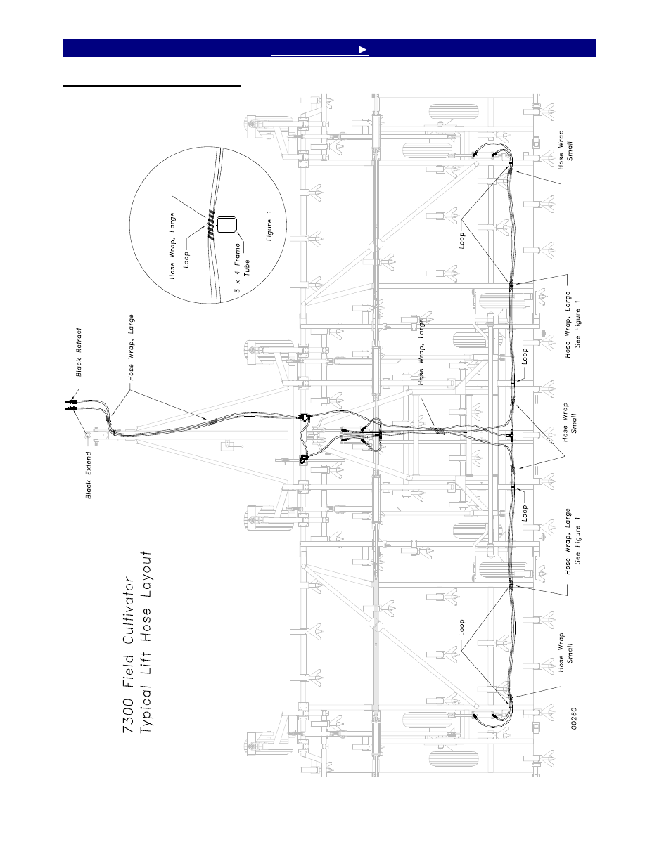 Typical lift hose layout | Great Plains 7344 Series VII Field Cultivator-Floating Hitch Operator Manual User Manual | Page 32 / 57