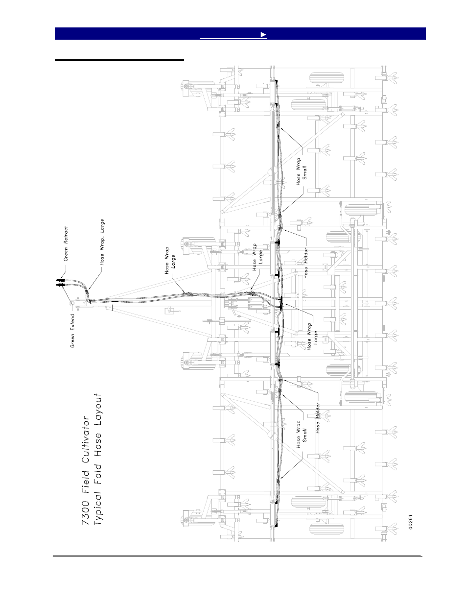 Typical fold hose layout | Great Plains 7344 Series VII Field Cultivator-Floating Hitch Operator Manual User Manual | Page 33 / 57