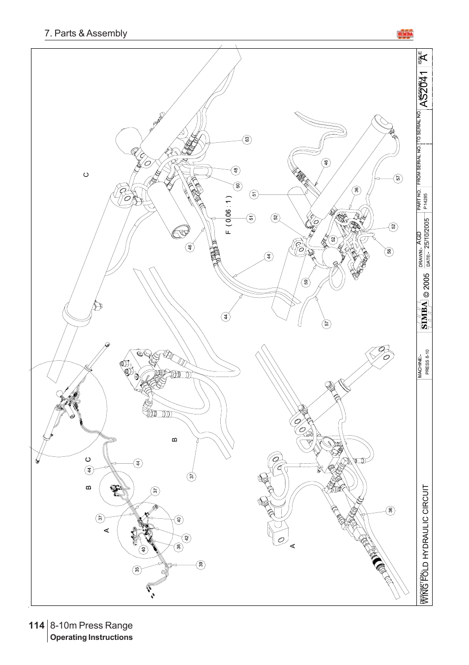 Aas2 04 1, 10m press range, 114 7. parts & assembly | Great Plains 8-10m Press Range SN 12653-12671 Parts Manual User Manual | Page 70 / 74