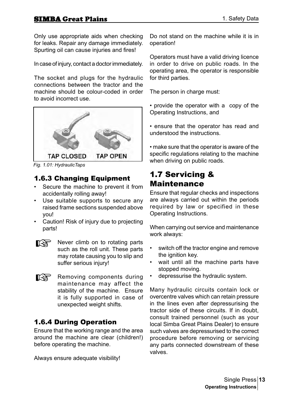 7 servicing & maintenance | Great Plains P17400G Operator Manual User Manual | Page 13 / 164