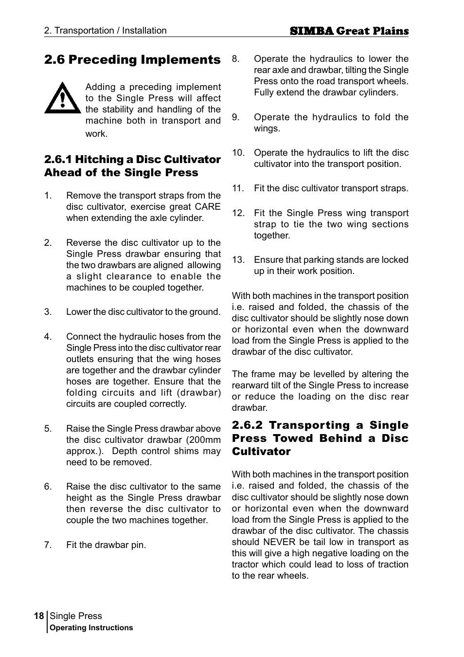 6 preceding implements | Great Plains P17400G Operator Manual User Manual | Page 18 / 164