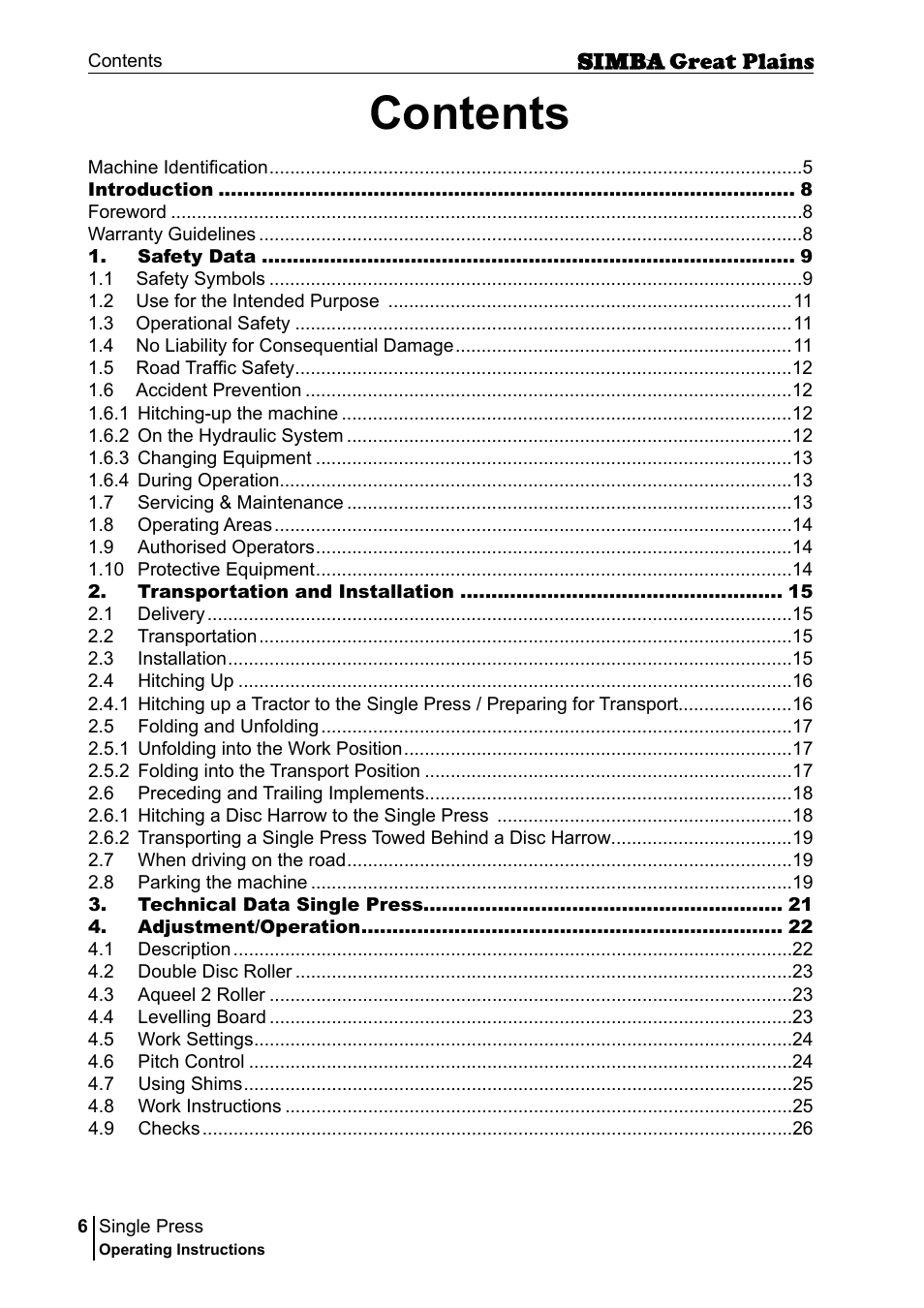 Great Plains P17400G Operator Manual User Manual | Page 6 / 164