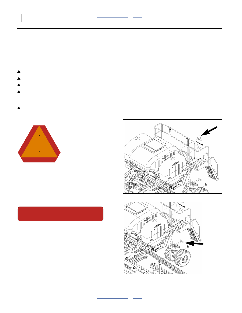 Safety decals, Safety reflectors and decals, 055c slow moving vehicle reflector | 266c red reflectors | Great Plains YP4025F-1670 Operator Manual User Manual | Page 10 / 196
