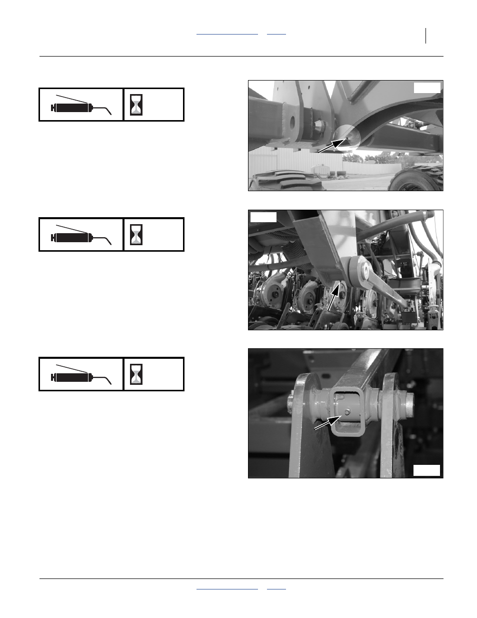 Rear sub-frame to rear axle, Axle link: aft end, Level link, aft end | Great Plains YP4025F-1670 Operator Manual User Manual | Page 121 / 196