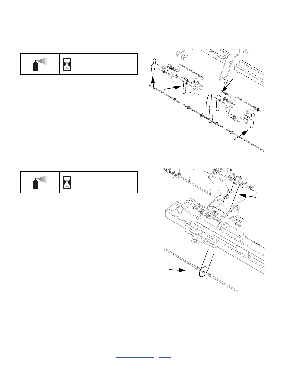 Over-link jackshaft drive (10 in. rows only), Wing drives, As required | Great Plains YP4025F-1670 Operator Manual User Manual | Page 124 / 196