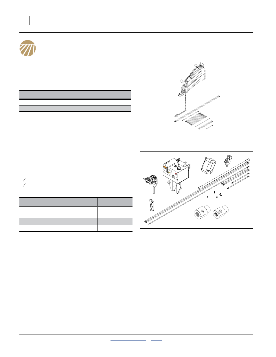 Options, Hydraulic tongue, Pto pump kits | Great Plains YP4025F-1670 Operator Manual User Manual | Page 130 / 196