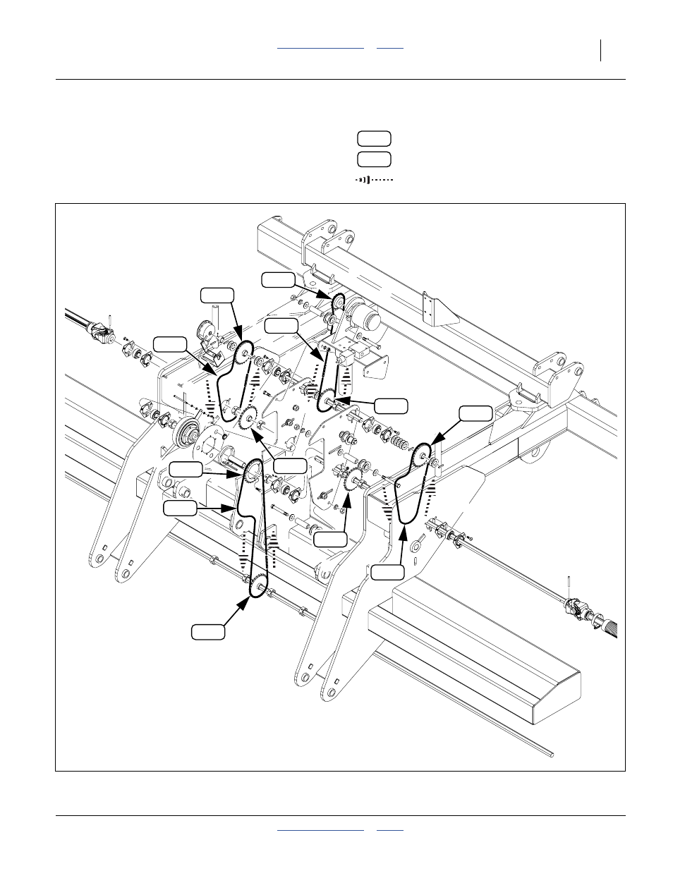 Chain routing, Hydraulic drive chain routing | Great Plains YP4025F-1670 Operator Manual User Manual | Page 157 / 196