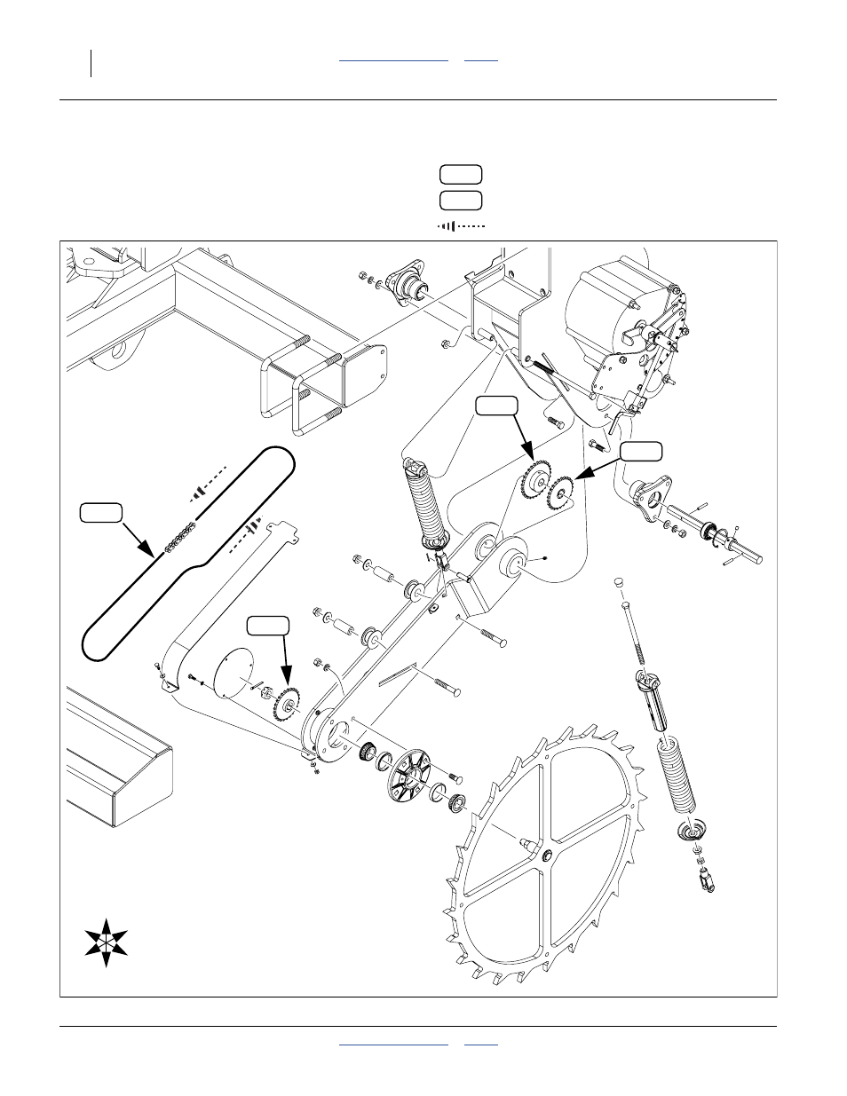 Chain routing yp4025f, Ground drive arm chain (option) yp4025f, 34t 56p | Great Plains YP4025F-1670 Operator Manual User Manual | Page 160 / 196