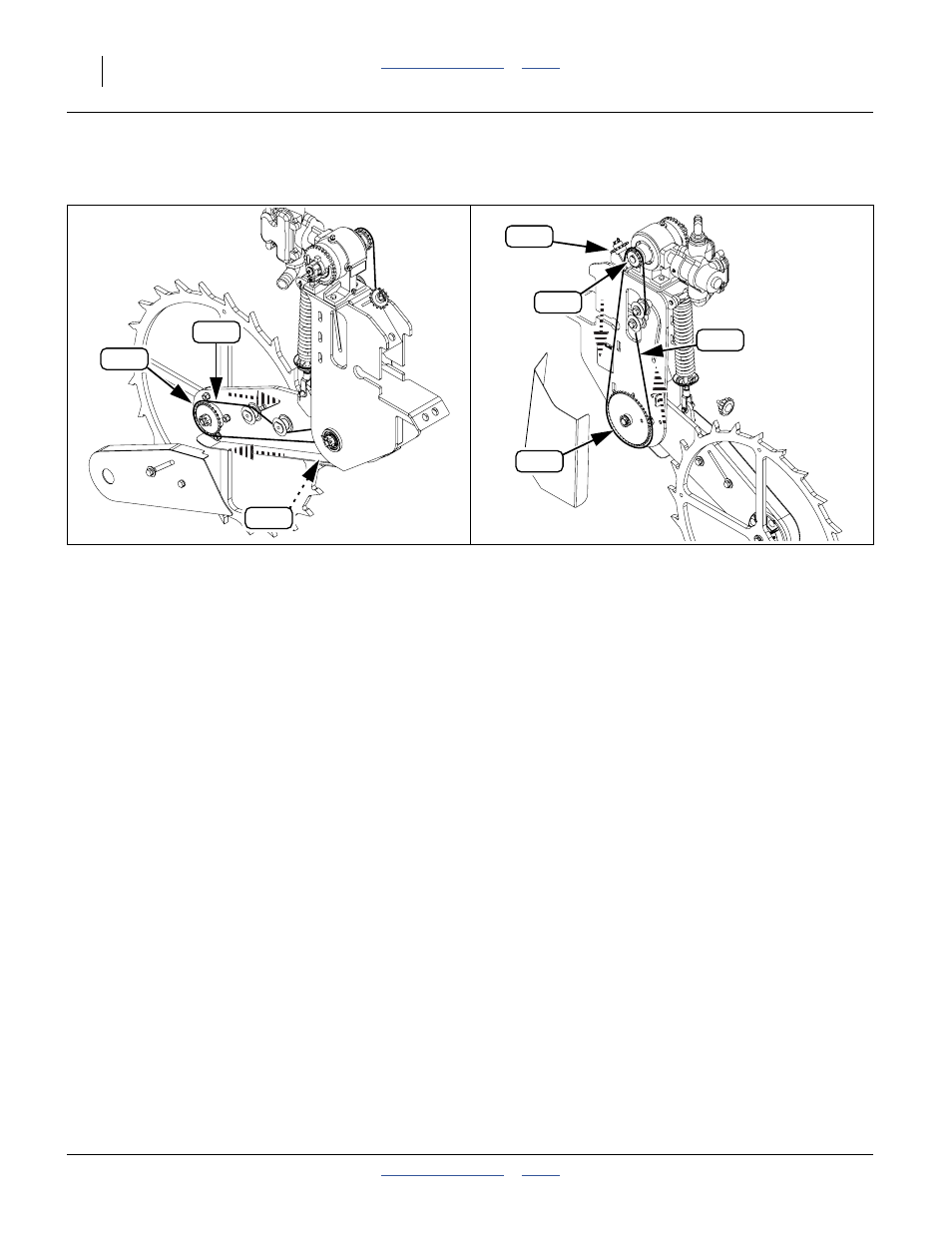 Fertilizer pump ground drive chain routing | Great Plains YP4025F-1670 Operator Manual User Manual | Page 164 / 196
