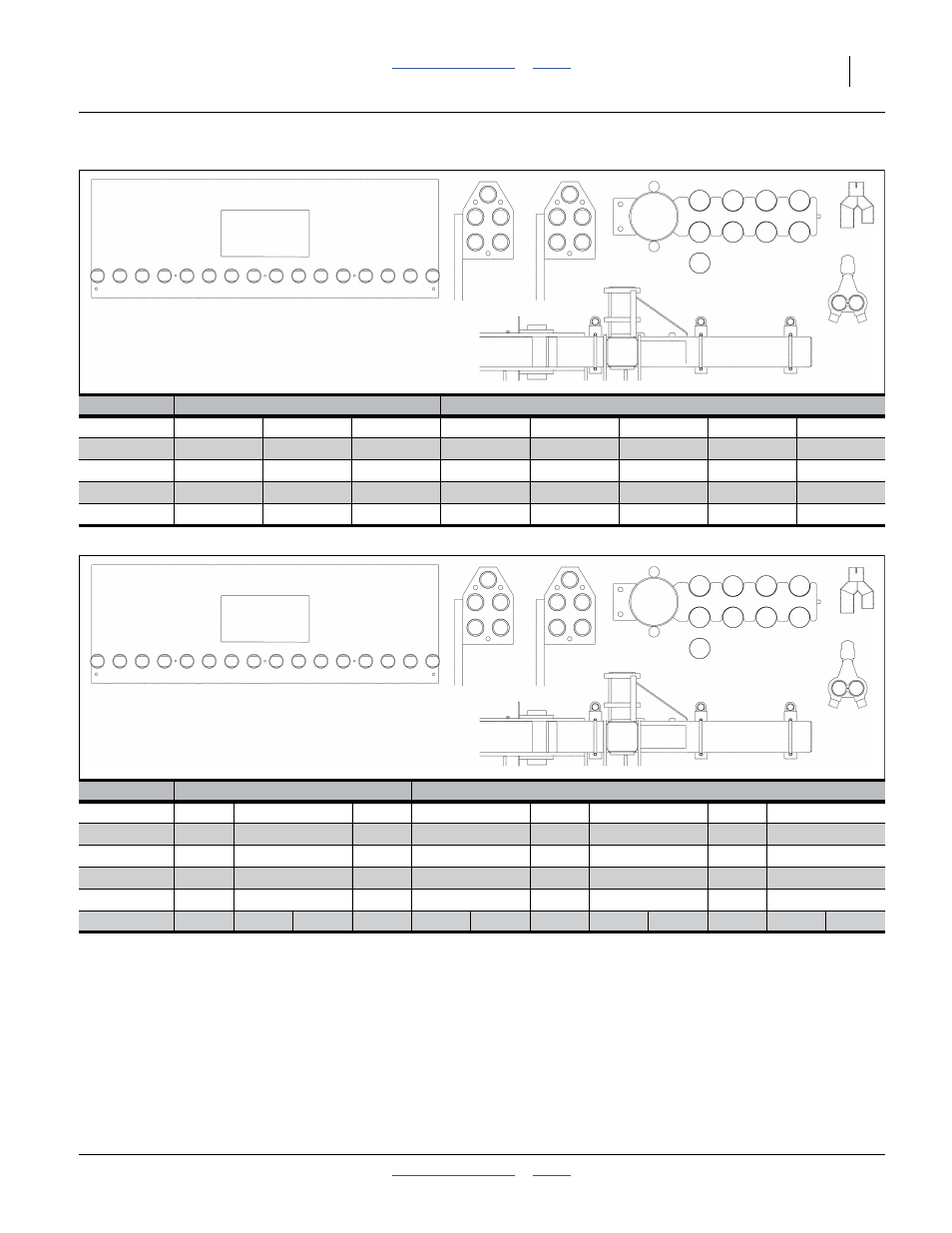 Row: yp4025-1670, yp4025f-1670, yp4025-1630, Row: yp4025-2420, Connections, 16-port air box, left, 2 of 3 | Great Plains YP4025F-1670 Operator Manual User Manual | Page 167 / 196