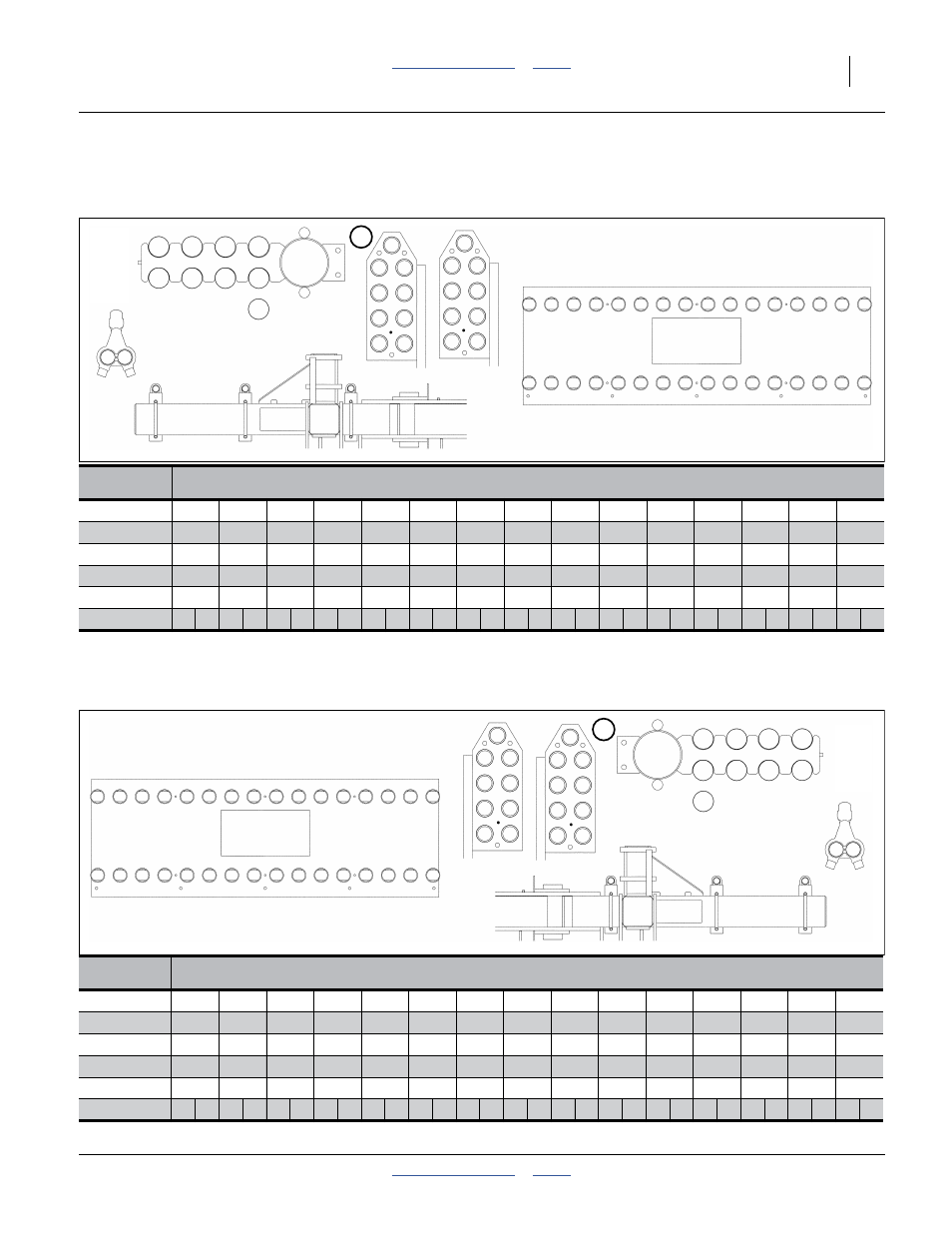 Connections, 32-port air box, left, Row: yp4010hdp-6075, Connections, 32-port air box, right | Great Plains YP4025F-1670 Operator Manual User Manual | Page 171 / 196