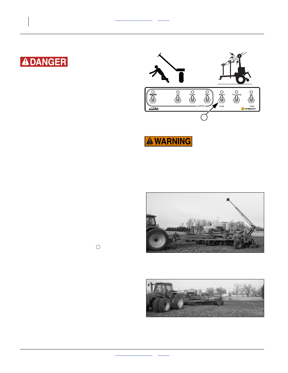 Marker unfolding, Marker unfold (one side) | Great Plains YP4025F-1670 Operator Manual User Manual | Page 44 / 196