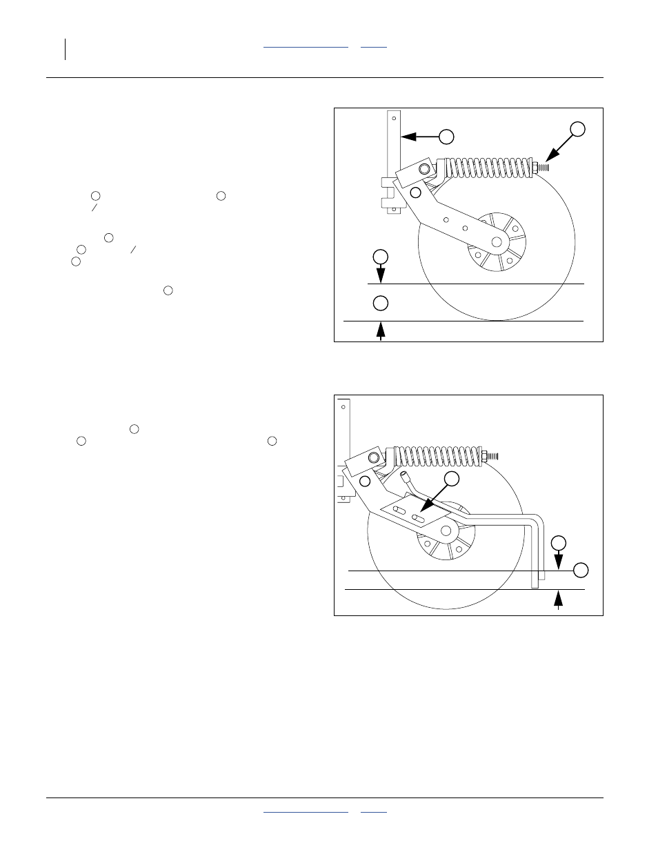 Frame-mounted coulter adjustments, On-row, Between row (or off-row at least 2in) | Vantage i fertilizer adjustments | Great Plains YP4025F-1670 Operator Manual User Manual | Page 70 / 196
