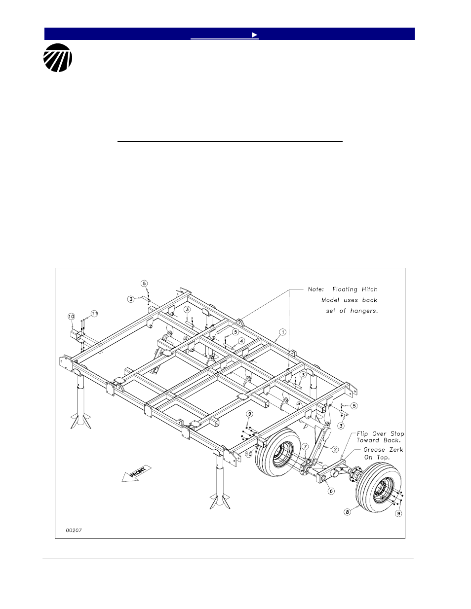 7500fc-f om-06 section 1 assembly.pdf, Section 1 assembly, Center torque tube & walking beam assembly | Assembly | Great Plains 7560 Series VII Field Cultivator-Floating Hitch Operator Manual User Manual | Page 16 / 62