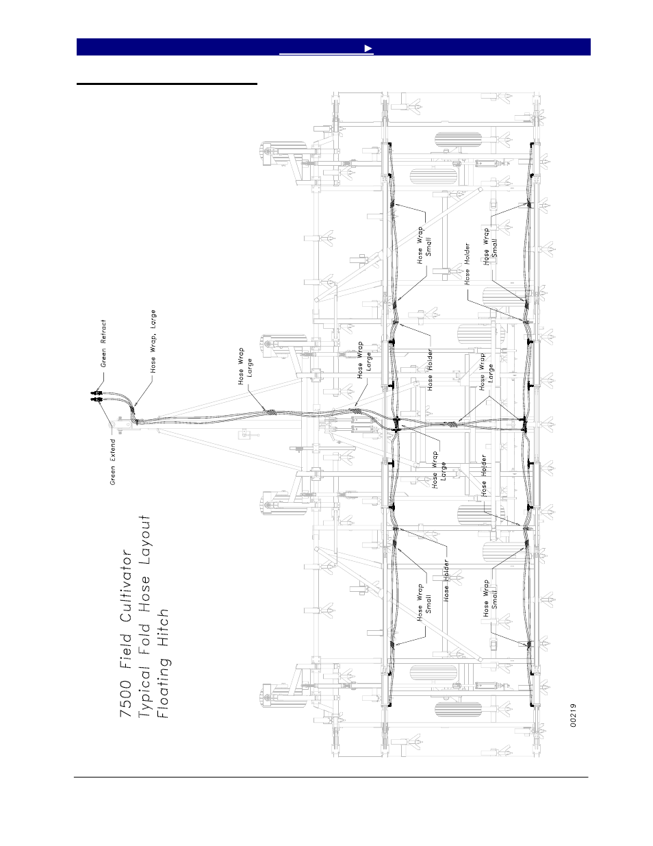 Typical fold hose layout | Great Plains 7560 Series VII Field Cultivator-Floating Hitch Operator Manual User Manual | Page 31 / 62