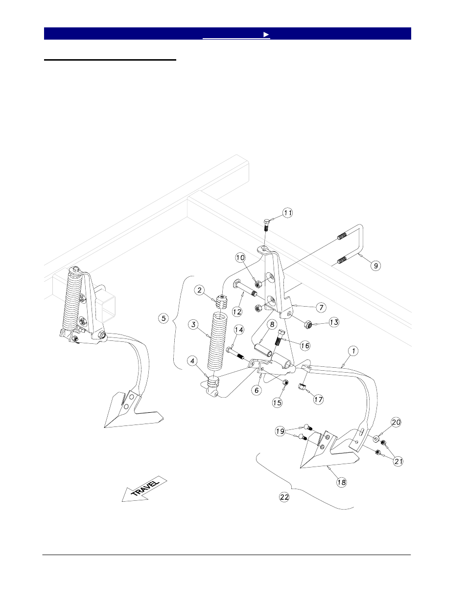 7500fc-f om-08 section 3 replacement parts.pdf, Section 3 replacement parts, Magnum shank assembly | Great Plains 7560 Series VII Field Cultivator-Floating Hitch Operator Manual User Manual | Page 32 / 62