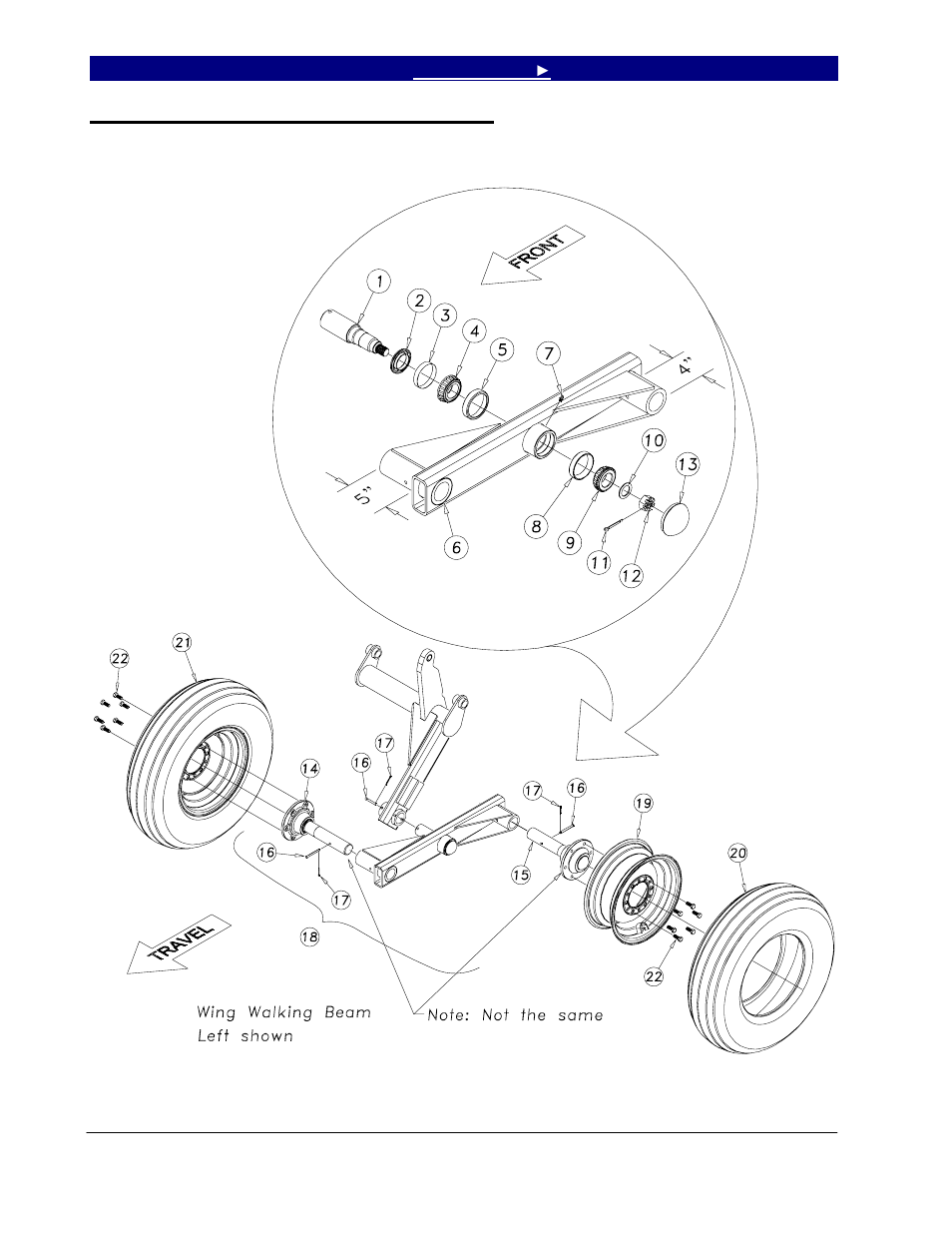 Outside walking beam assembly | Great Plains 7560 Series VII Field Cultivator-Floating Hitch Operator Manual User Manual | Page 40 / 62