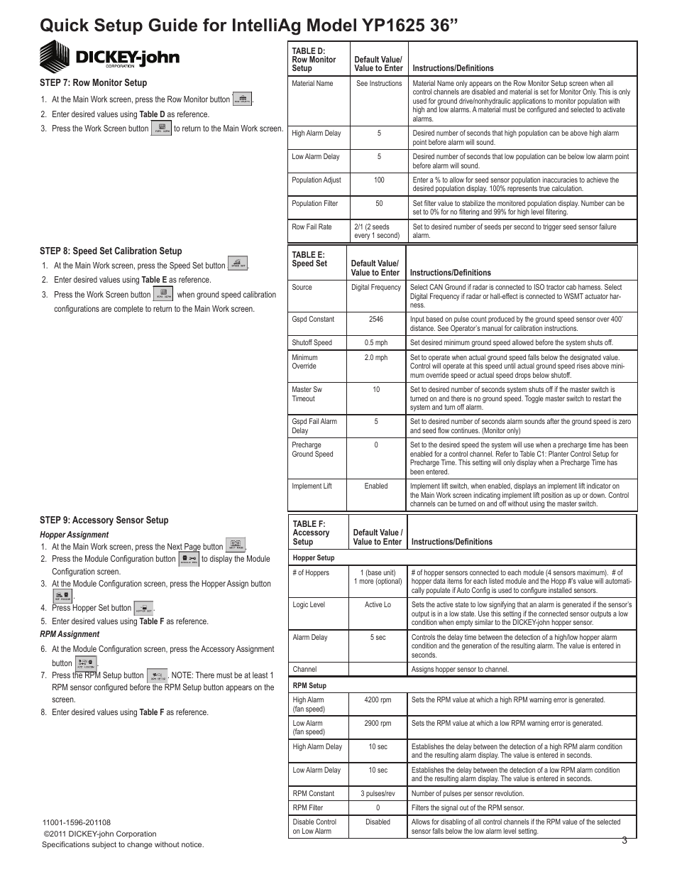 Great Plains YP1625-1236 12 Row 36 Inch Quick Start User Manual | Page 3 / 5