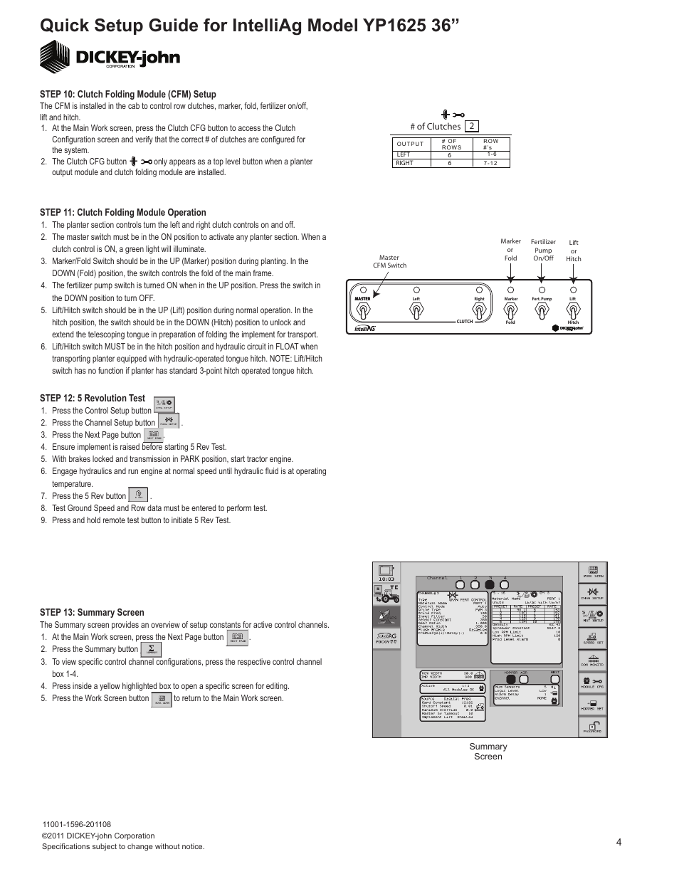Great Plains YP1625-1236 12 Row 36 Inch Quick Start User Manual | Page 4 / 5