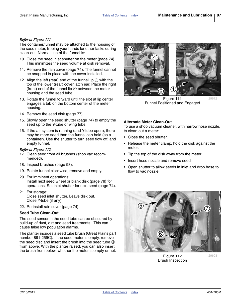 Alternate meter clean-out, Seed tube clean-out, Alternate meter clean-out seed tube clean-out | Step 14) | Great Plains YP3025A Operator Manual User Manual | Page 101 / 190