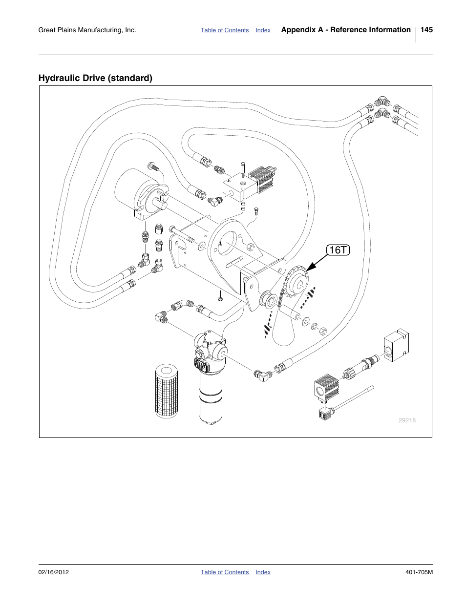 Hydraulic drive (standard) | Great Plains YP3025A Operator Manual User Manual | Page 149 / 190