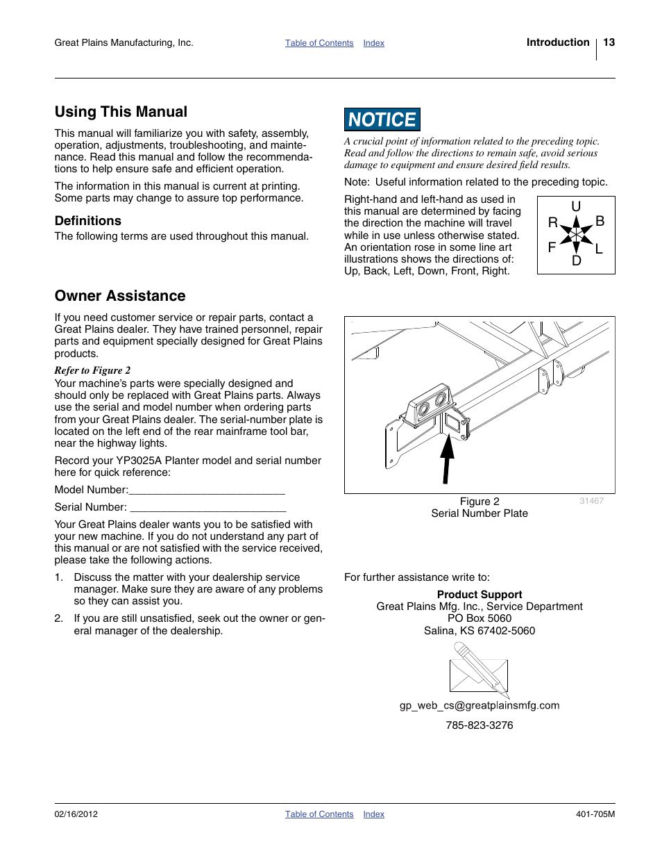 Using this manual, Definitions, Owner assistance | Great Plains YP3025A Operator Manual User Manual | Page 17 / 190