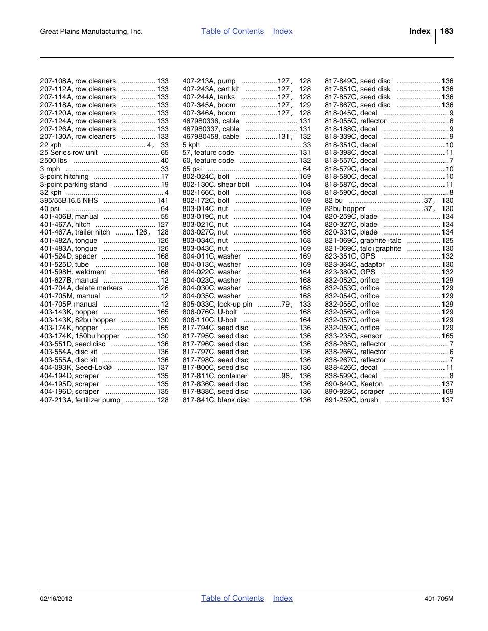 Great Plains YP3025A Operator Manual User Manual | Page 187 / 190