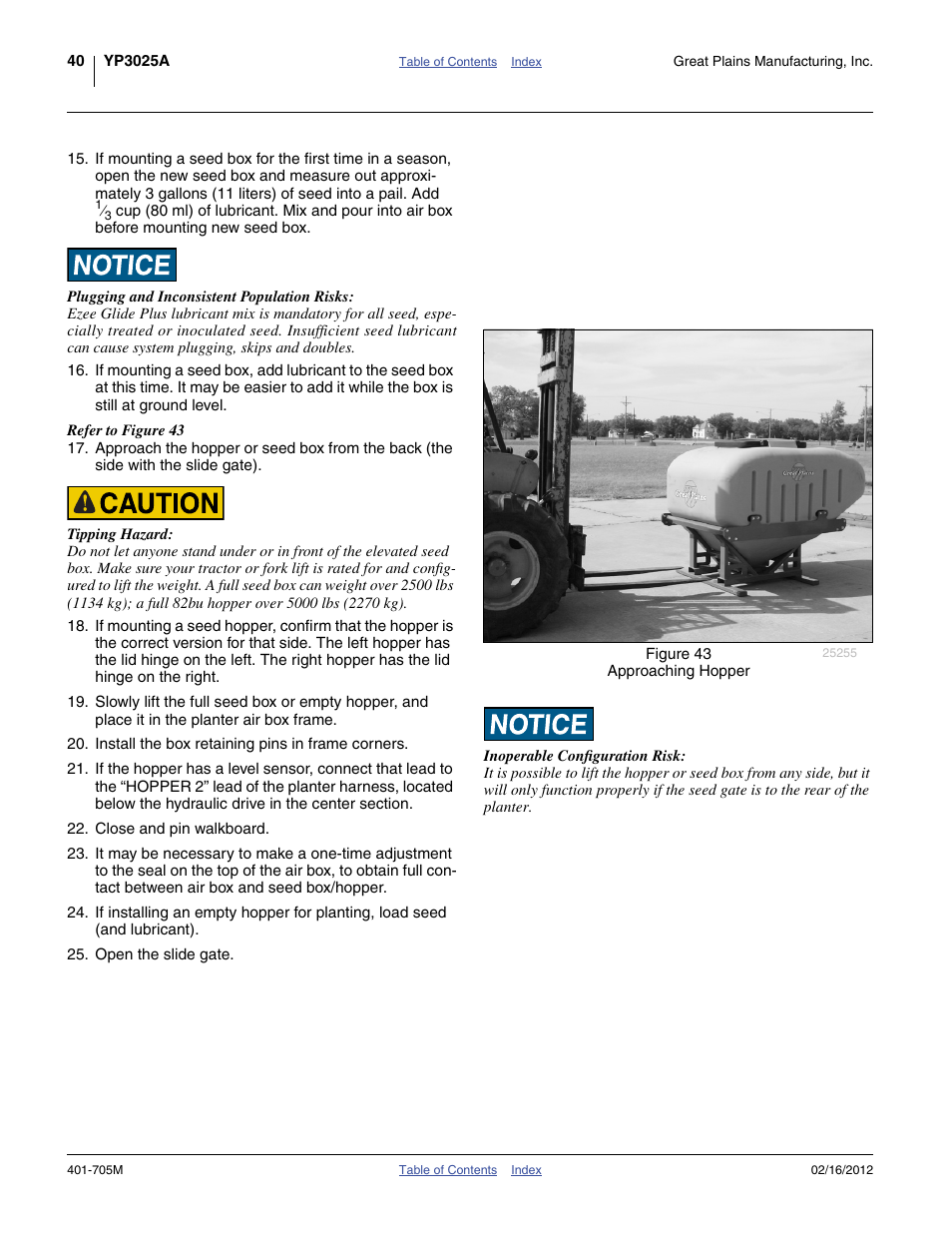 Great Plains YP3025A Operator Manual User Manual | Page 44 / 190