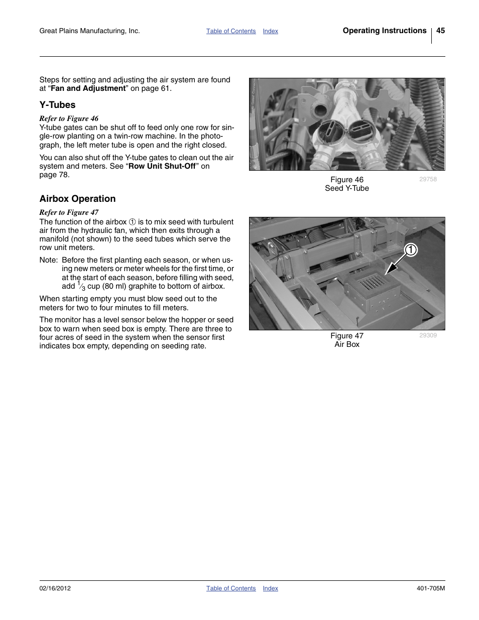Y-tubes, Airbox operation, Y-tubes airbox operation | Great Plains YP3025A Operator Manual User Manual | Page 49 / 190