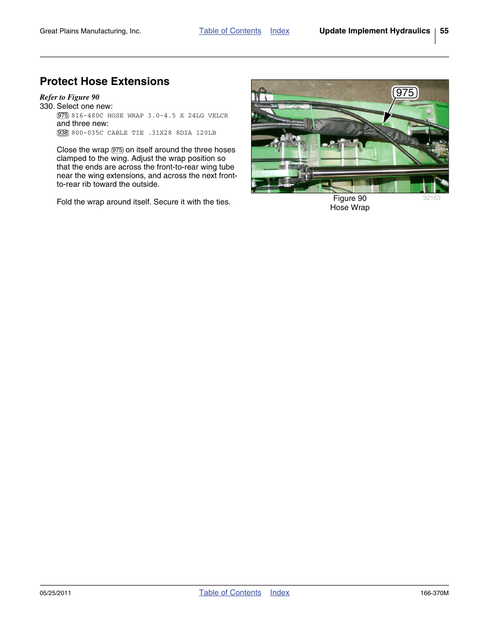 Protect hose extensions | Great Plains 2007HD  Update Installation User Manual | Page 59 / 106