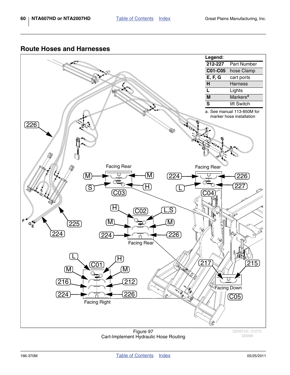 Route hoses and harnesses | Great Plains 2007HD  Update Installation User Manual | Page 64 / 106