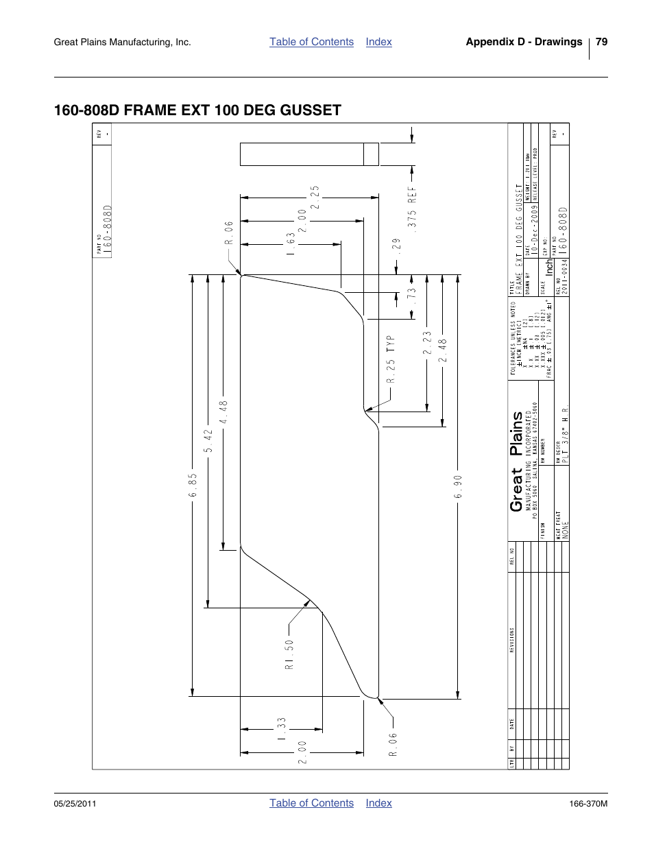 808d frame ext 100 deg gusset | Great Plains 2007HD  Update Installation User Manual | Page 83 / 106