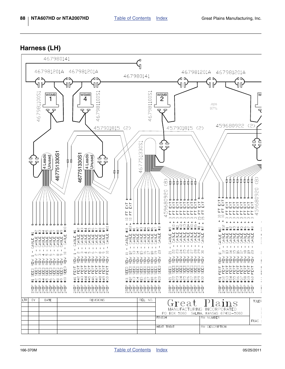 Harness (lh) | Great Plains 2007HD  Update Installation User Manual | Page 92 / 106