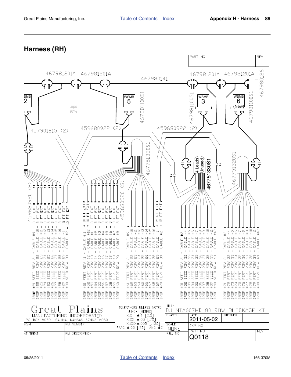 Harness (rh), Q0118 | Great Plains 2007HD  Update Installation User Manual | Page 93 / 106