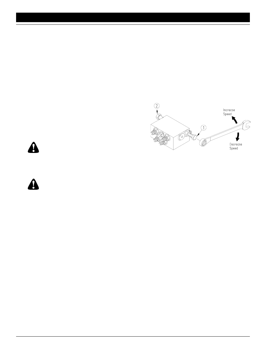Caution, Warning, Bleeding the marker hydraulic system | Great Plains 3S-3000F Operator Manual v2 User Manual | Page 46 / 73