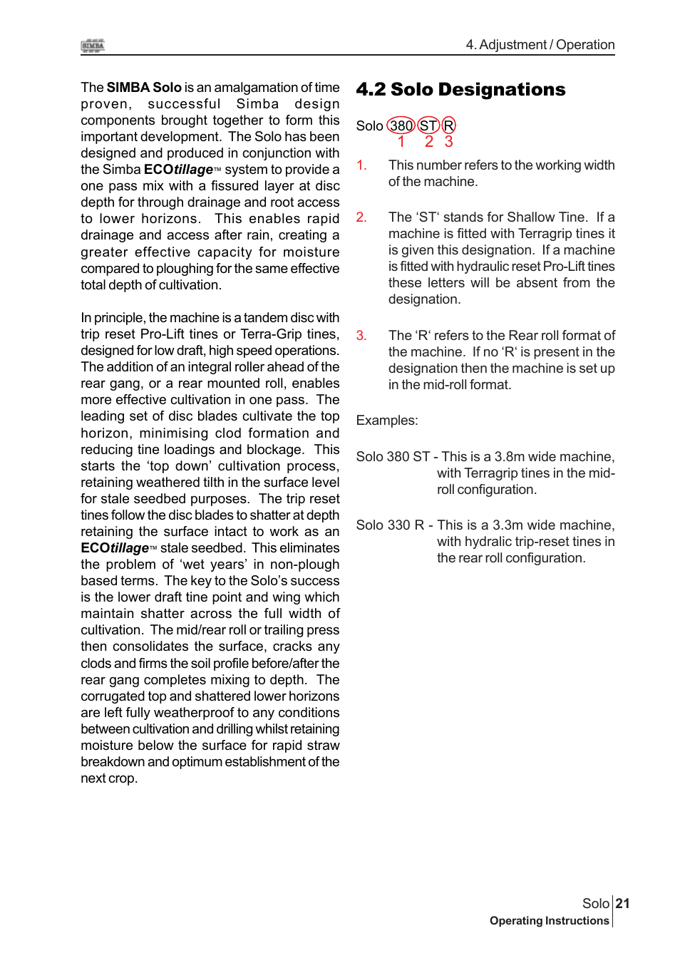 2 solo designations | Great Plains P15061 Serial No 12682 User Manual | Page 21 / 44