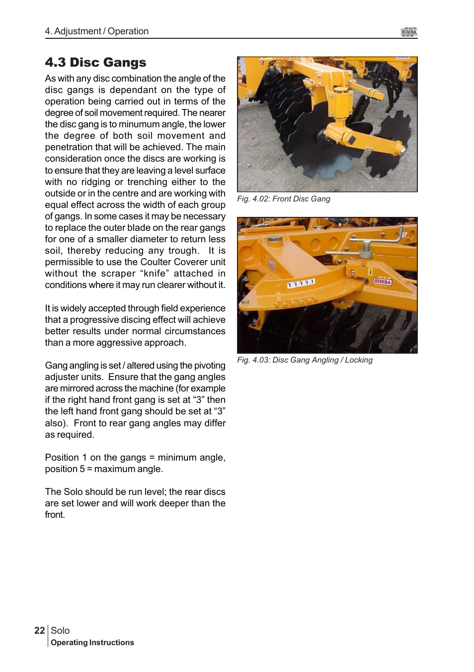 3 disc gangs | Great Plains P15061 Serial No 12682 User Manual | Page 22 / 44