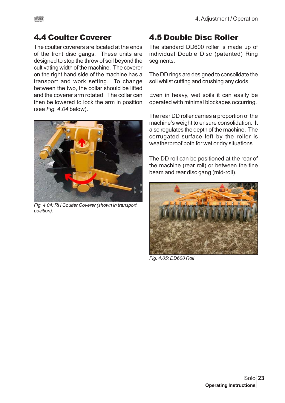 5 double disc roller, 4 coulter coverer | Great Plains P15061 Serial No 12682 User Manual | Page 23 / 44