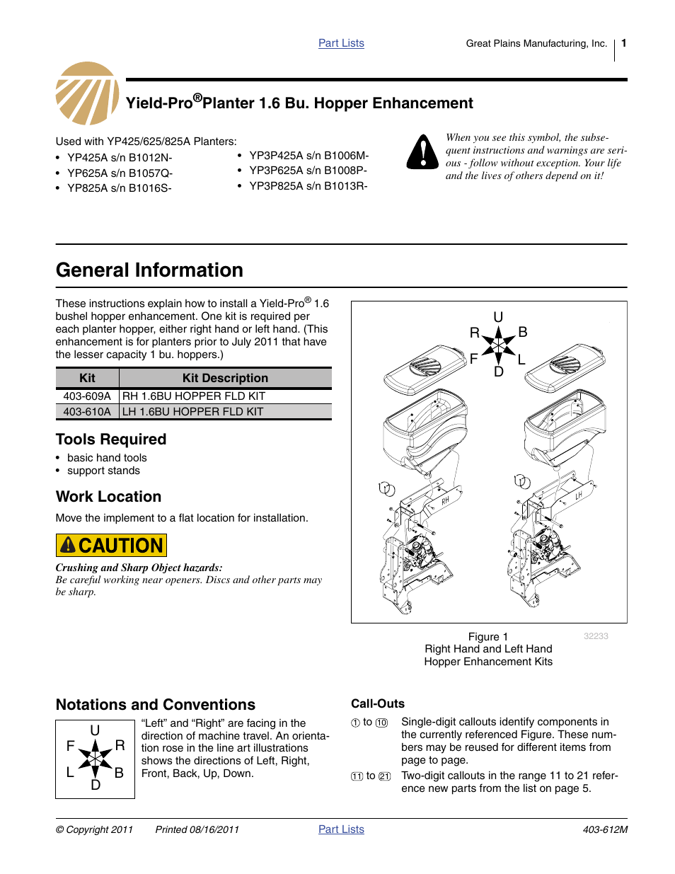 Great Plains Yield-Pro Planter 1.6 Hopper User Manual | 6 pages