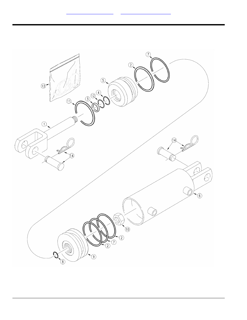 Standard marker hydraulic cylinder (810-005c) | Great Plains 3PD30 Parts Manual User Manual | Page 164 / 186