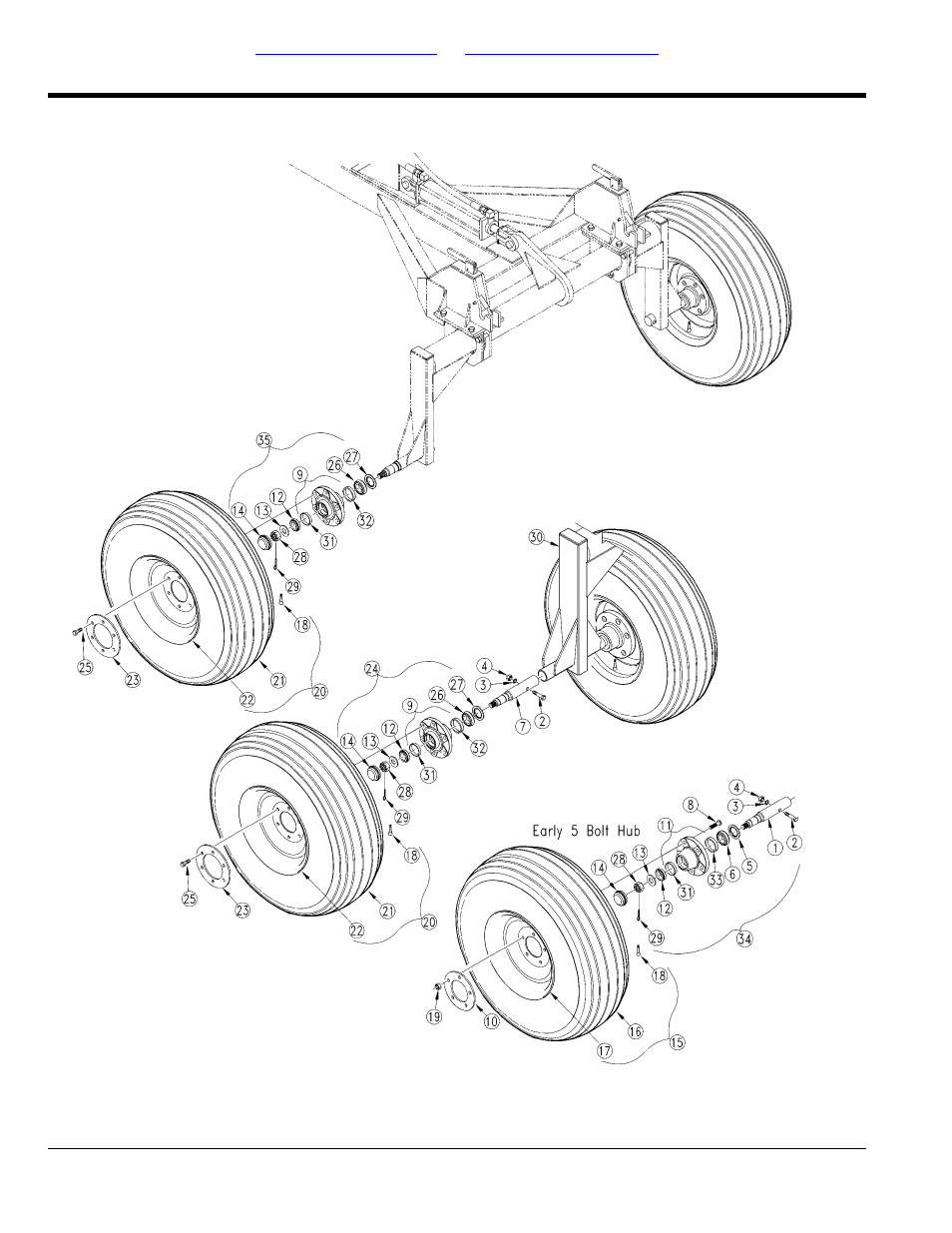 Pull hitch hub and tire | Great Plains 3PD30 Parts Manual User Manual | Page 172 / 186