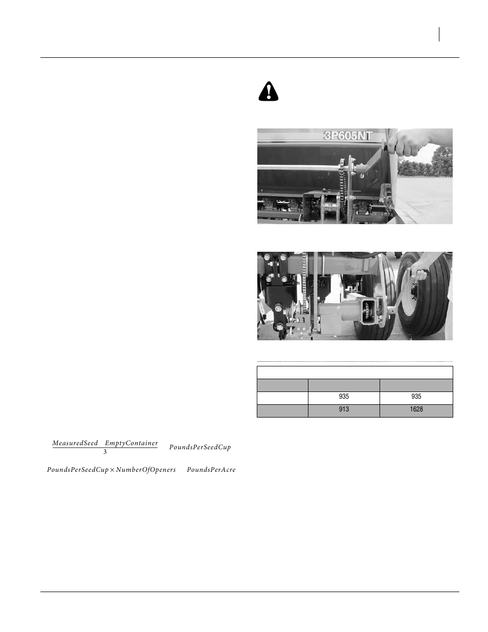 Checking main seed box rate, Caution | Great Plains 3P605NT Material Rate User Manual | Page 5 / 20