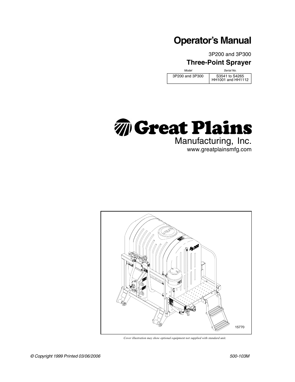 Great Plains 3P300 Operator Manual User Manual | 29 pages