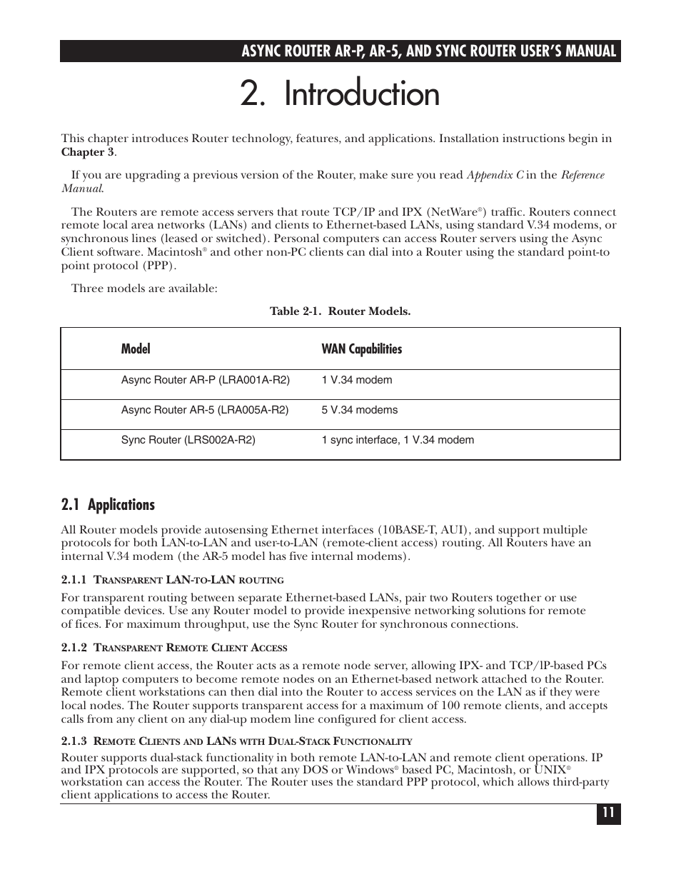 Introduction, 1 applications | Black Box LRA005A-R2 User Manual | Page 11 / 275