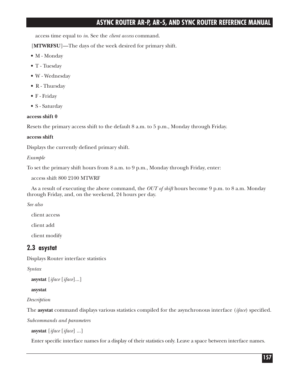 3 asystat | Black Box LRA005A-R2 User Manual | Page 157 / 275