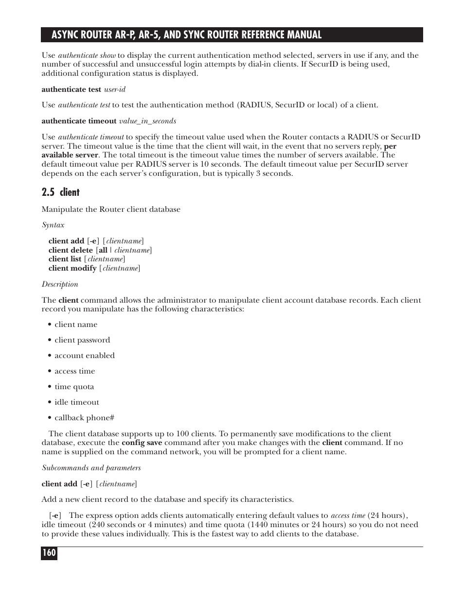 5 client | Black Box LRA005A-R2 User Manual | Page 160 / 275