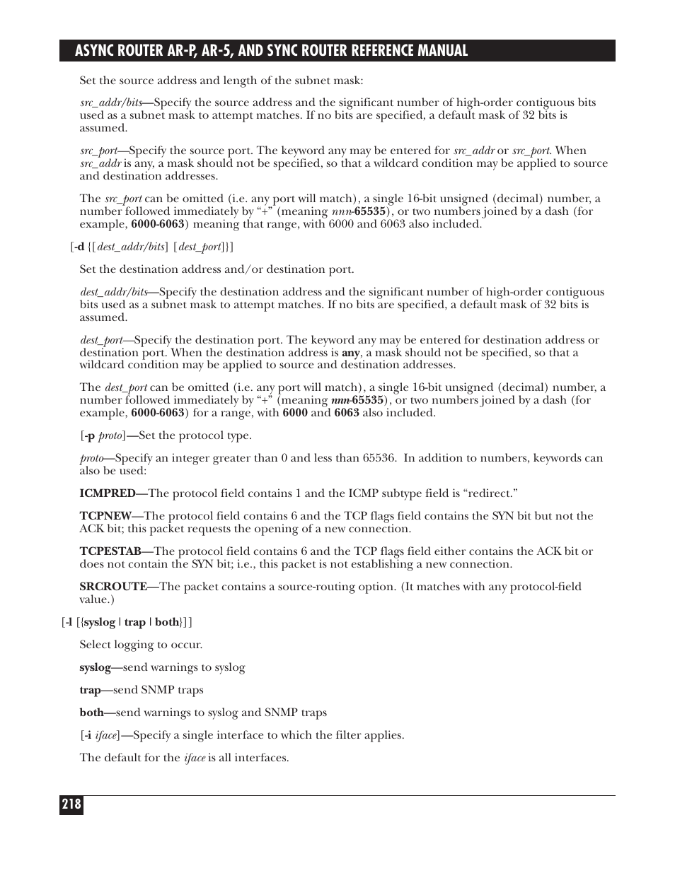 Black Box LRA005A-R2 User Manual | Page 218 / 275