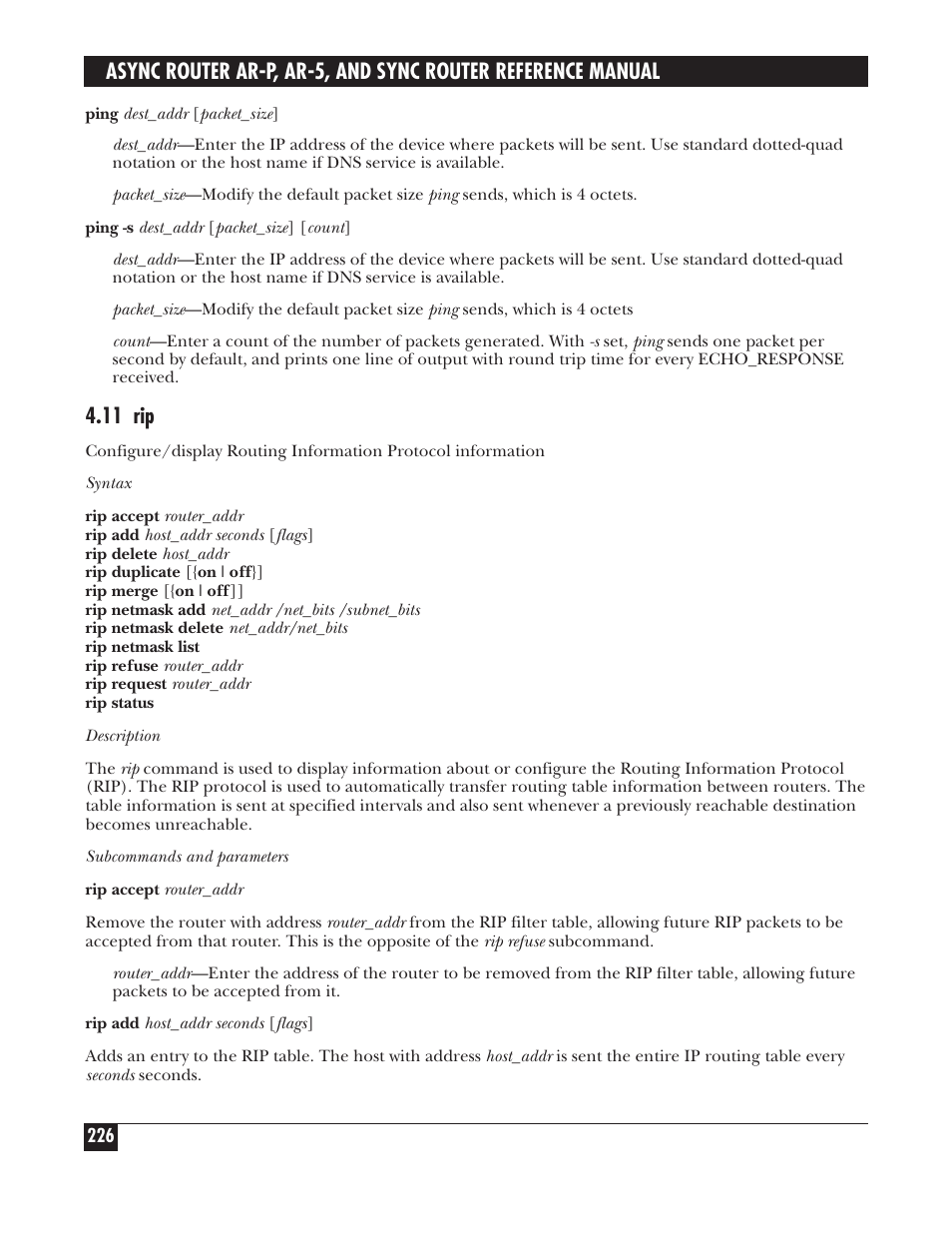 11 rip | Black Box LRA005A-R2 User Manual | Page 226 / 275